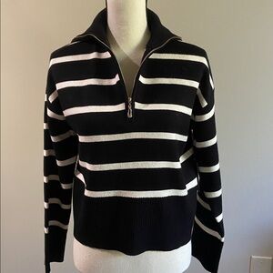 Cynthia Rowley Black and White Striped Sweater NWT